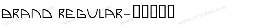 Brand Regular字体转换
